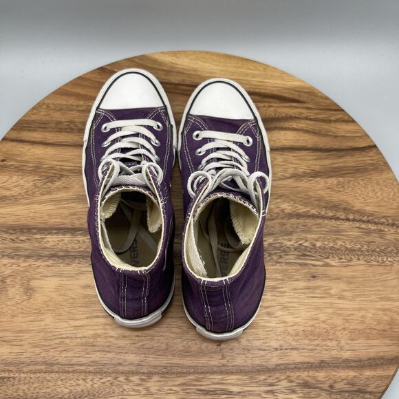 Converse Chuck Taylor All Star Shoes Womens Size 7 Purple High Tops Casual Skate - Picture 5 of 8